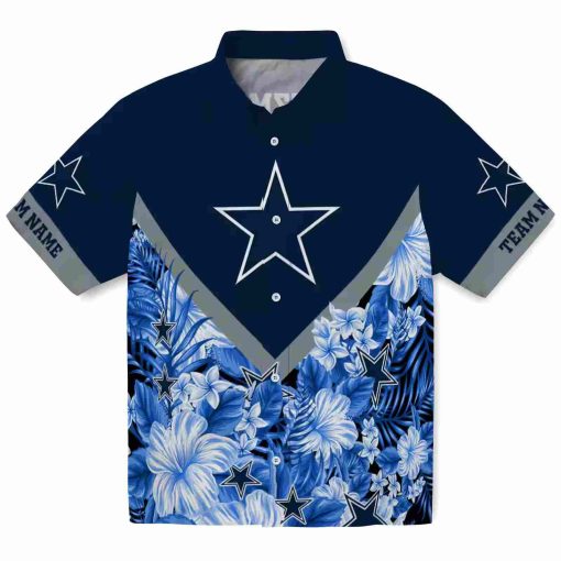 Custom Dallas Cowboys Floral Chevron Blue Hawaiian Shirt Best Selling 1